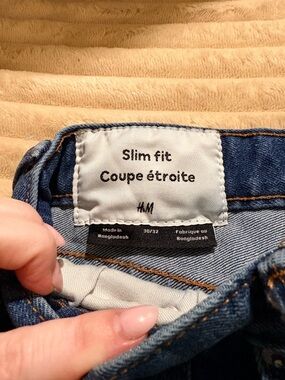 H&M Slim Fit Jeans in Medium Blue Denim